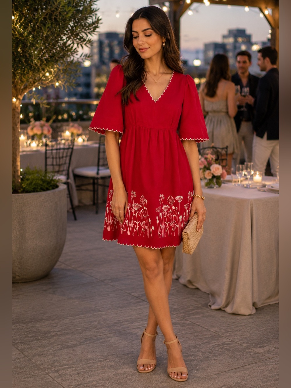 Tuckernuck Scarlett Embroidered Britton Mini Dress